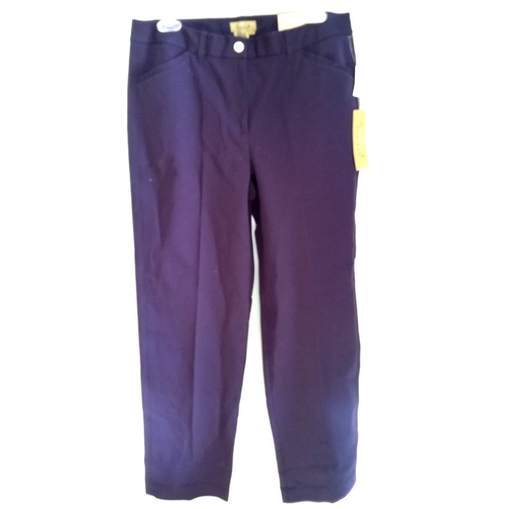 Peck & Peck Plum Weekender Slacks 10 NWT